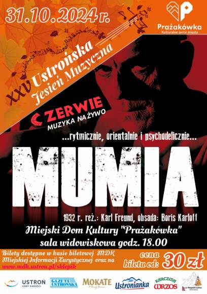 XXV Ustrońska Jesień Muzyczna - Film "Mumia" z muzyką na żywo / Zespół Czerwie